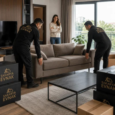 Mobilya montaj ve demontaj — Sakarya Evnak ekibi yeni evde masa kurulumu yaparken